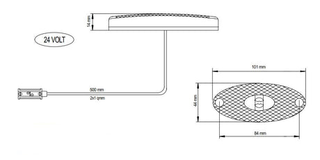 Fanalino Flatpoint II bianco led