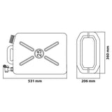 Tanica in plastica, con rubinetto in metallo - 25 L