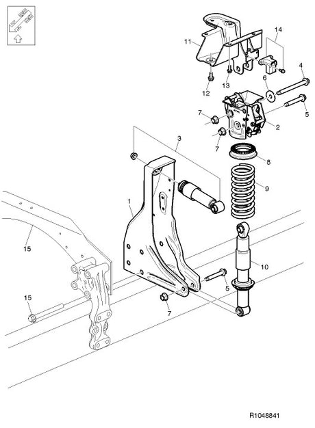 Molla ammortizzatore cabina posteriore per Volvo FH cabina XL