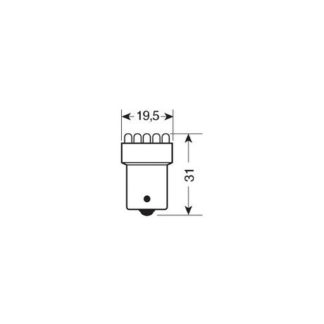 12V Lampada Multi-Led 11 Led - (R10W) - BA15s - 1 pz - D/Blister