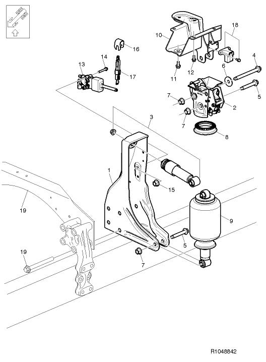 Ammortizzatore sospensione cabina posteriore per Volvo FH4