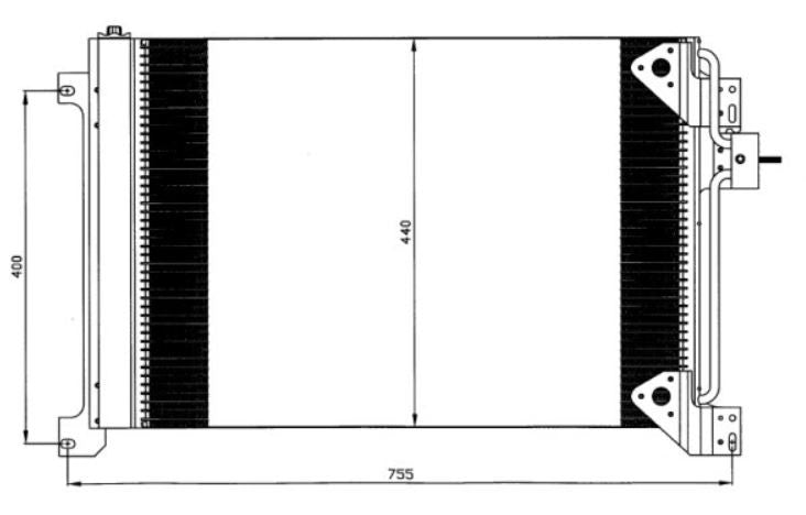 Condensatore aria condizionata per Iveco 41214450 40021004 42583088