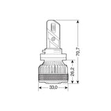 9-32V Coppia lampadine led H11 45W Halo LED Series