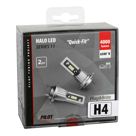 12/24V Halo Led Serie 11 Quick-Fit - (H4) - 15W - P43t - 2 pz