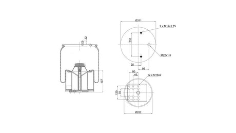 Molla aria diapress per BPW 36 0542943510