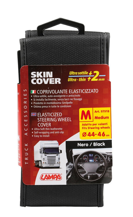 Skin-Cover, coprivolante elasticizzato - Nero - M - Ø 44/46 cm