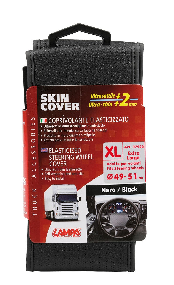 Skin-Cover, coprivolante elasticizzato - Nero - XL - Ø 49/51 cm