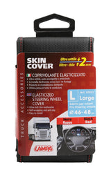 Skin-Cover, coprivolante elasticizzato - Nero/Rosso - L - Ø 46/48 cm