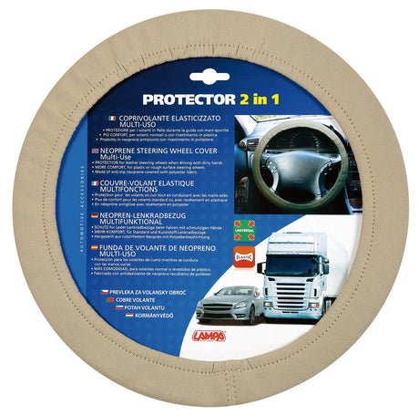 Protector 2 in 1, coprivolante elasticizzato - Beige