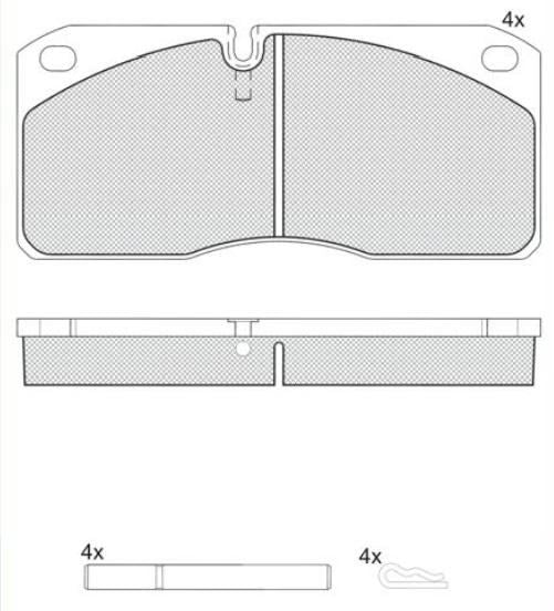 Kit pastiglie freni iveco 1906297 1906146