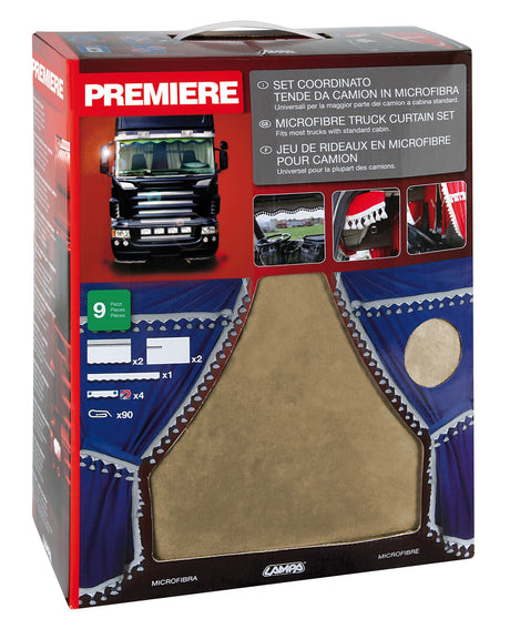 Premiere, set tende in microfibra per camion - Beige