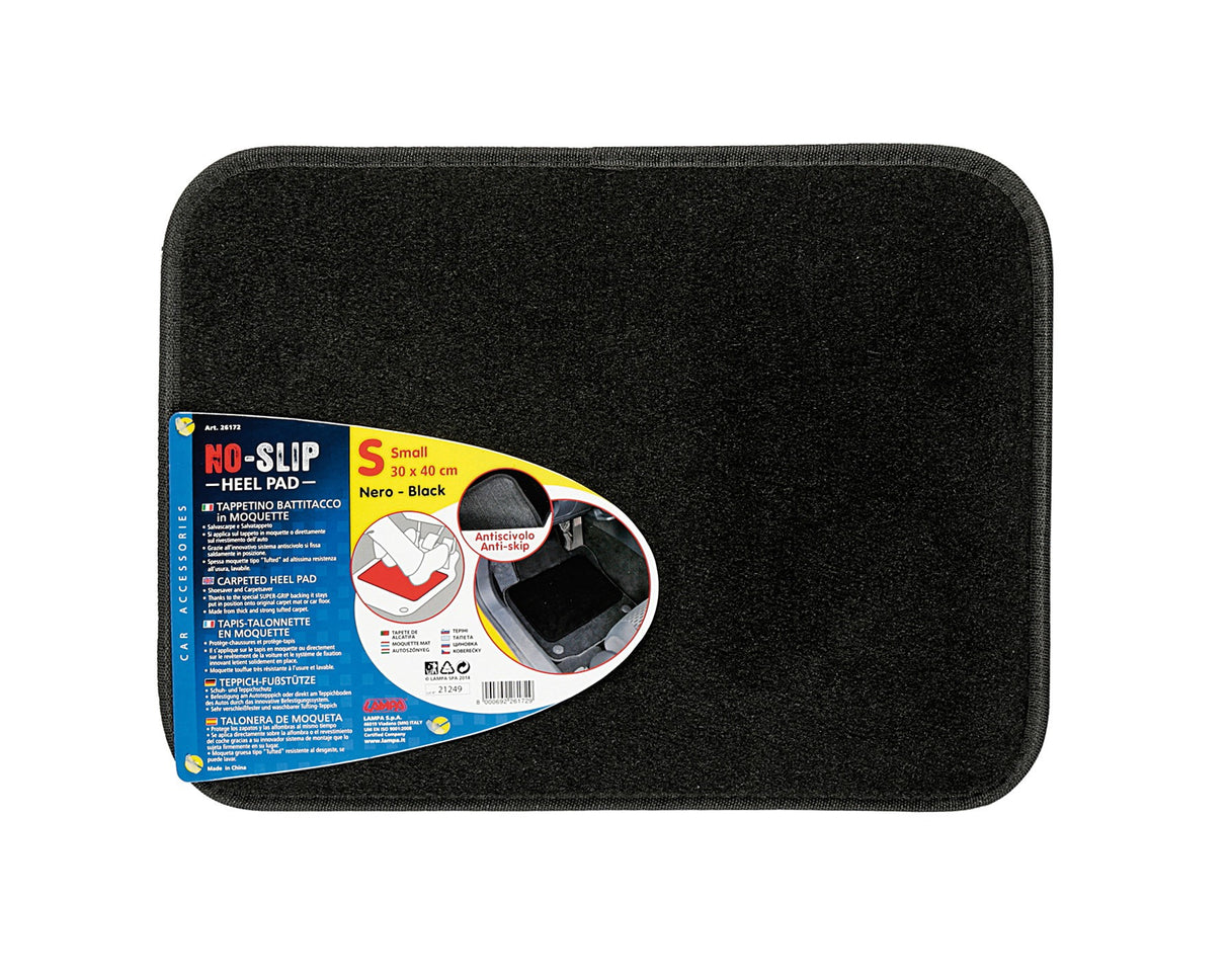 No-Slip, tappetino battitacco in moquette - S - Nero