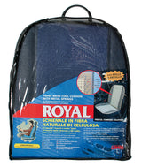 Royal, schienale a molle in fibra naturale di cellulosa - Blu