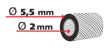 Cavo Tir con capicorda - 24 m