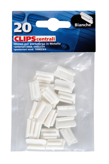 Set 20 clips centrali - Bianco