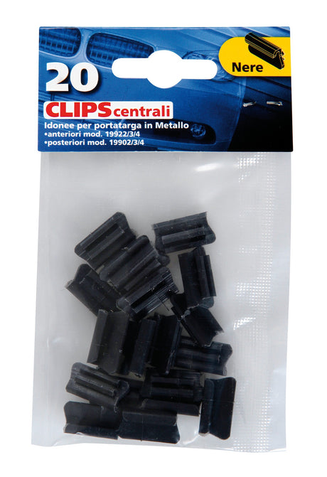 Set 20 clips centrali - Nero