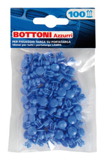 Set 100 bottoncini targa - Azzurro