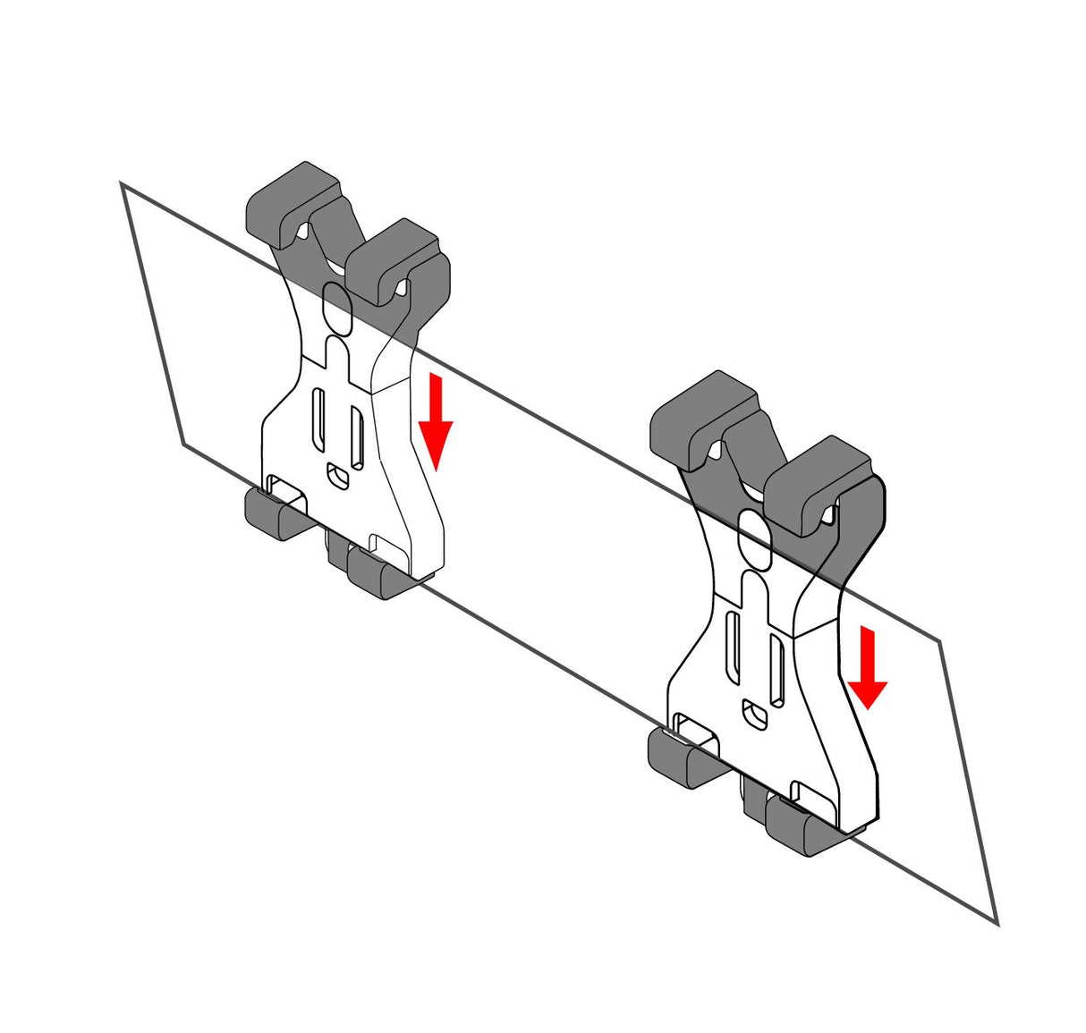 Clips portatarga per rimorchi