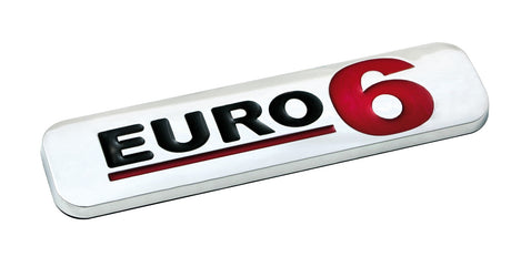 Emblema Antinquinamento 3D cromato - 100x25 mm - Euro 6