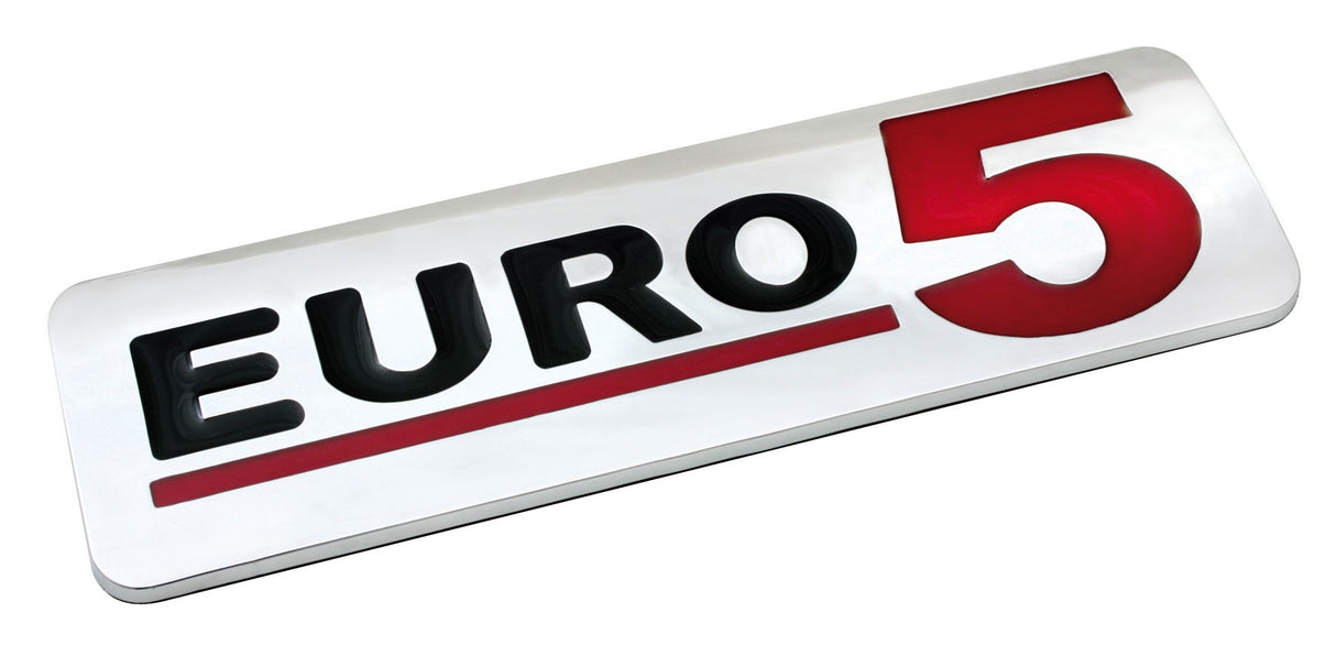 Emblema Antinquinamento 3D cromato - 170x50 mm - Euro 5