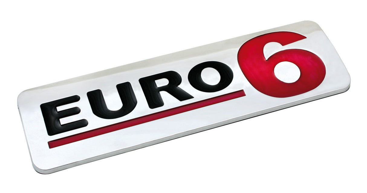 Emblema Antinquinamento 3D cromato - 170x50 mm - Euro 6