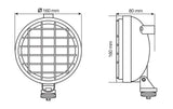 WB-3, faro da lavoro alogeno rotondo, 12/24V