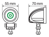 WL-8, faro ausiliario a 1 Led Cree - 10/30V - Bianco