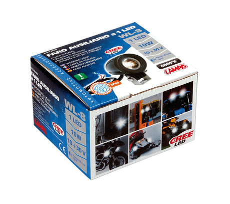 WL-8, faro ausiliario a 1 Led Cree - 10/30V - Bianco