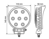 WL-1, faro ausiliario a 7 Led - 10/30V - Bianco