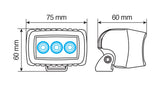 WL-10, faro ausiliario a 3 Led Cree - 10/30V - Bianco