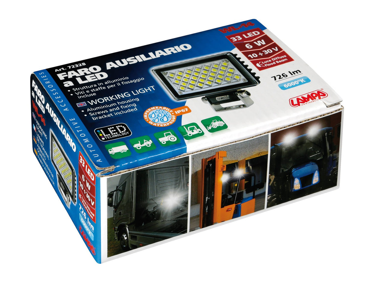 WL-14, faro ausiliario a 33 Led - 10-30V - Bianco