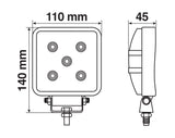 WL-13, faro ausiliario a 5 Led - 12/24V - Bianco