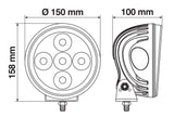 Angel-Led, proiettore supplementare a 7 Led - 9/36V - Ø 150 mm