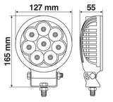 Mercury, proiettore supplementare a 8 Led - 12/24V - Ø 127 mm