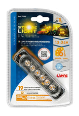 Luce strobo multifunzione a 6 Led, 12/24V - Arancio