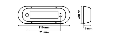 Premium, luce a 4 led, montaggio superficie, 12/24V - Bianco