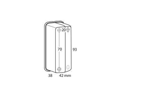 Luce ingombro, 12/24V - Bianco/Rosso