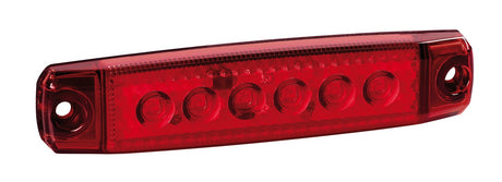 Luce ingombro a 6 Led, montaggio in superficie,12/24V - Rosso