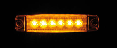 Luce ingombro a 6 Led, montaggio in superficie,12/24V - Arancio