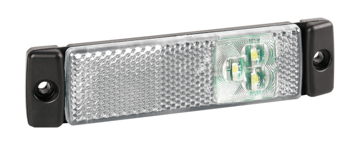 Luce supplementare a 3 Led con catarifrangente - 24V - Bianco