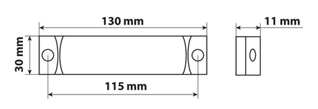 Luce supplementare a 3 Led con catarifrangente - 24V - Bianco