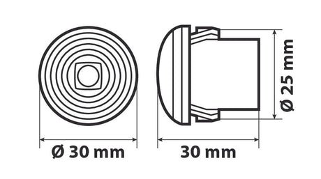 Luce perimetrale da incasso a 1 led, 12/24V - Bianco