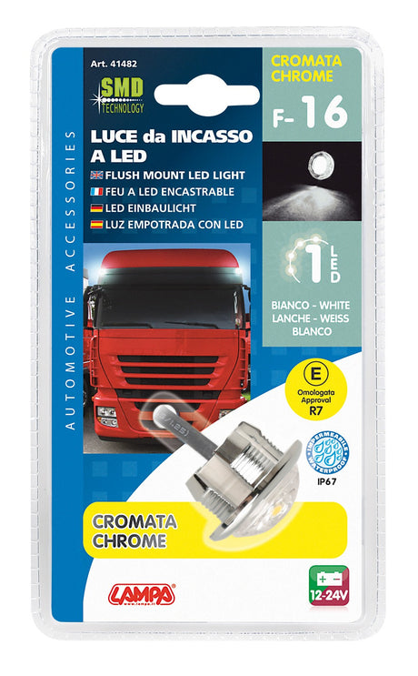 Luce da incasso a Led, 12/24V - Bianco