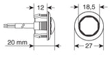 Luce da incasso a Led, 12/24V - Arancio