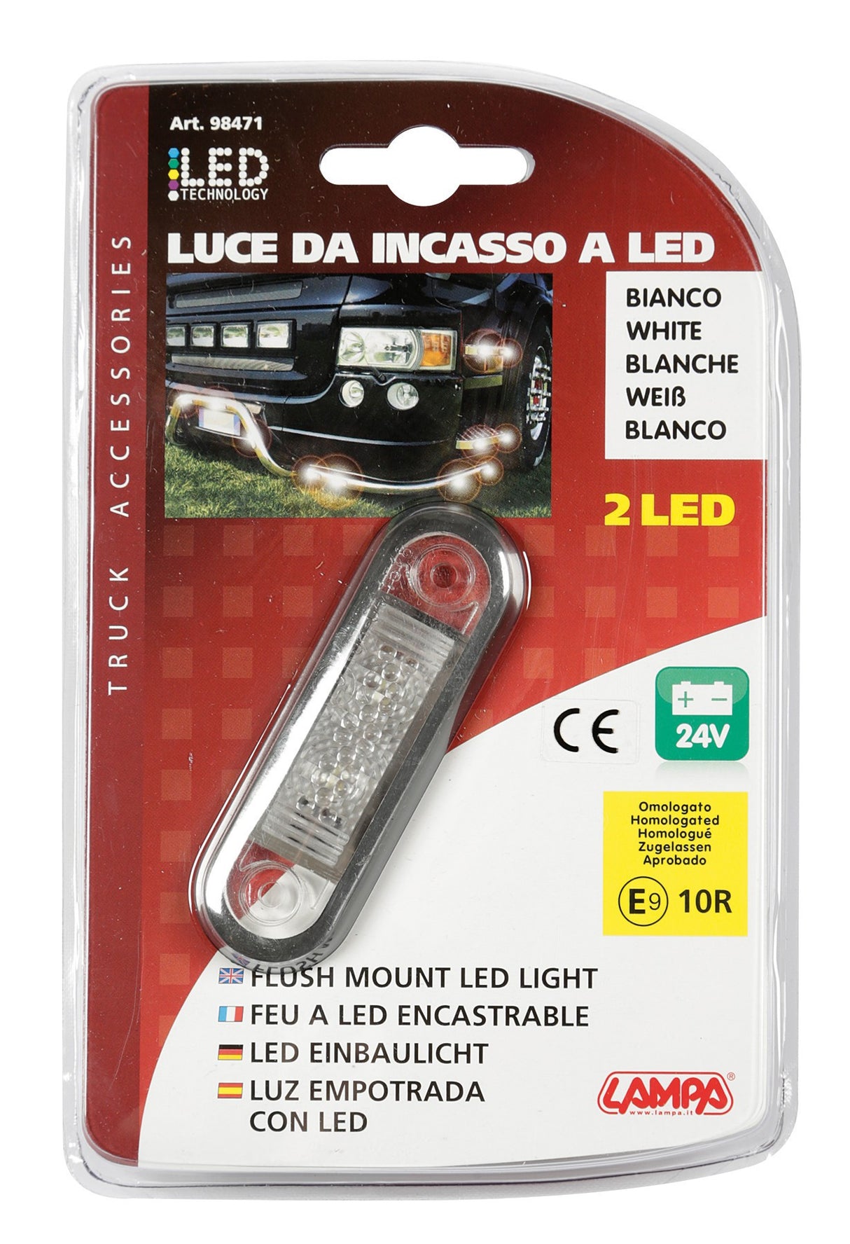 Luce da incasso a Led, 24V - Bianco