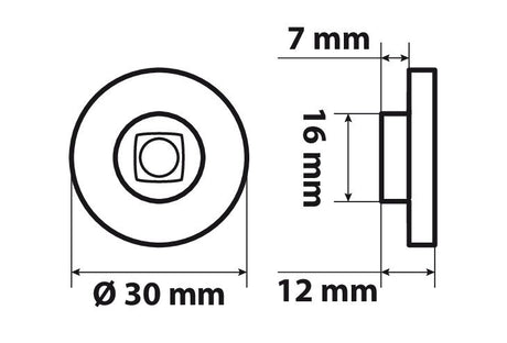 Coppia luci ingombro a 1 Led, 24V - Verde