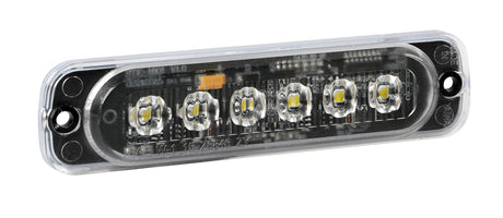 Luce strobo multifunzione a 6 Led, 12/24V - Bianco