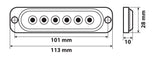 Luce strobo multifunzione a 6 Led, 12/24V - Bianco