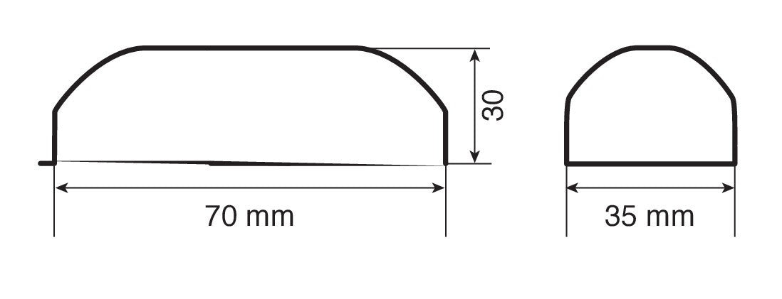 Luce ingombro a 2 Led, 24V - Bianco