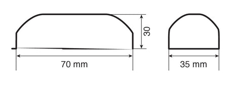 Luce ingombro a 2 Led, 24V - Bianco